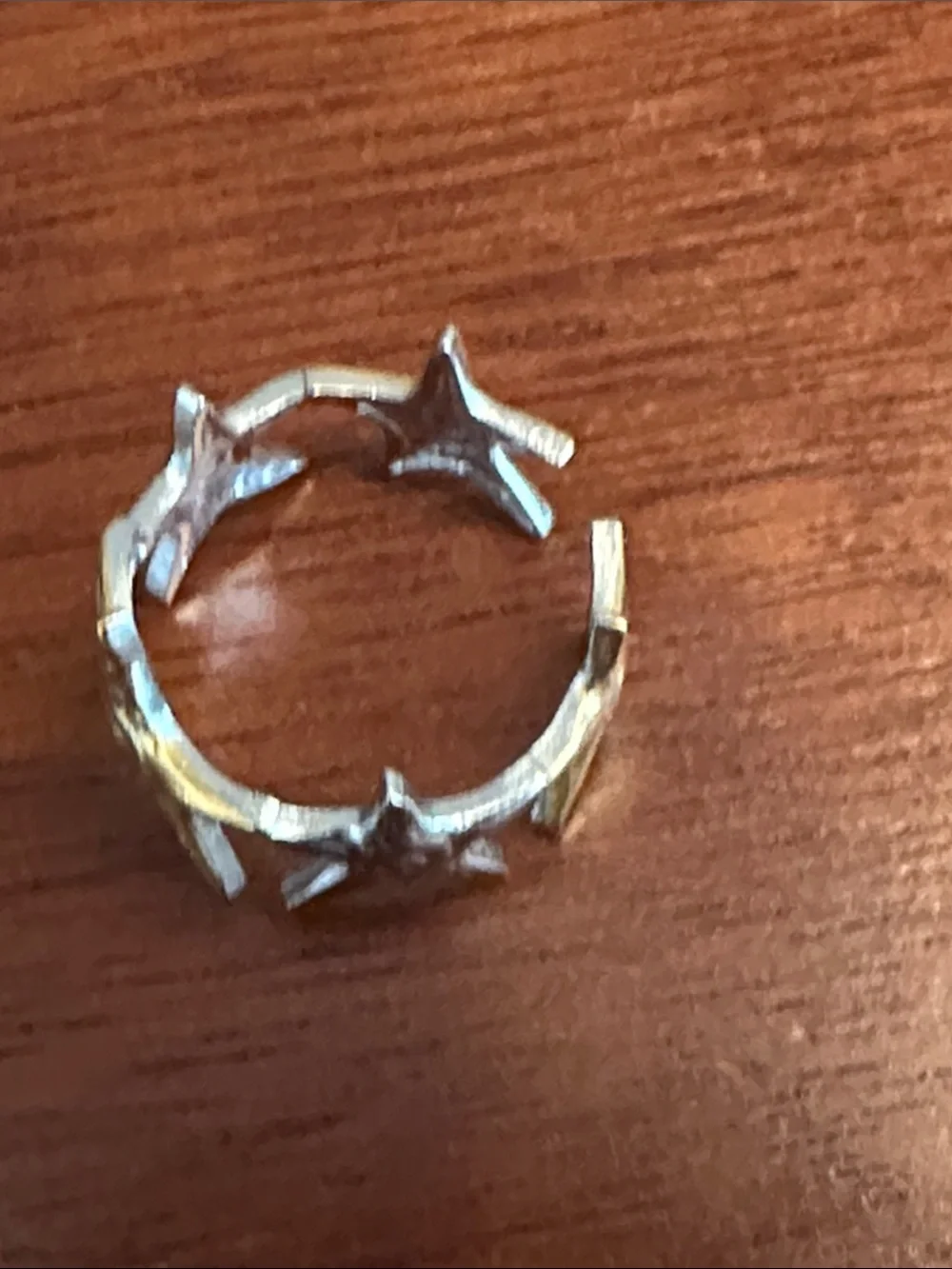 Fashion Jewelry Two-Tone Starfish Open Cuff Ring - Gold & Silver